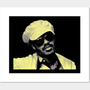 Stevie Wonder RnB Retro Grey Posters and Art